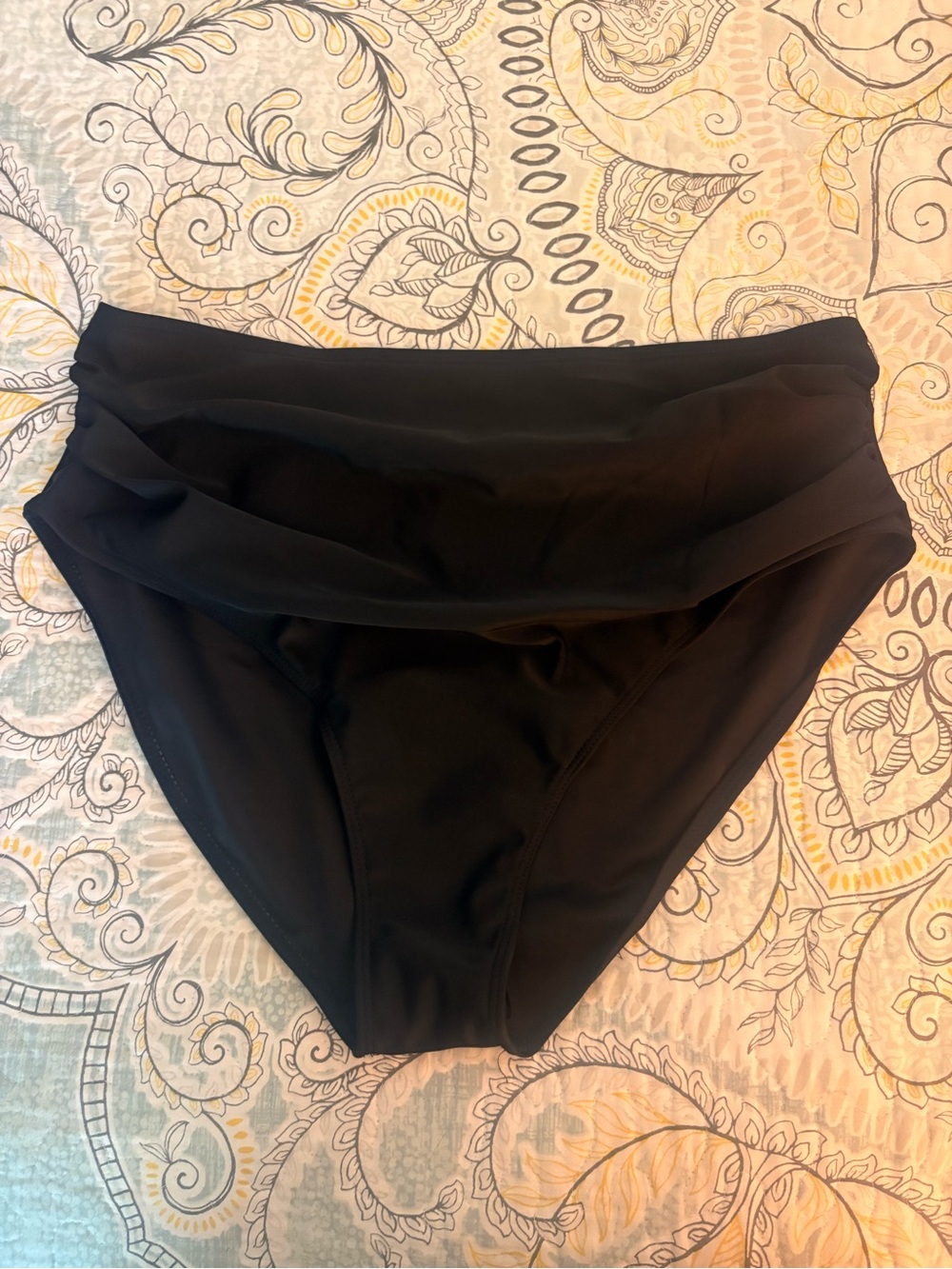 SHEIN Black Fold-Edge Bikini Bottom